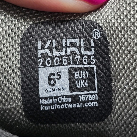 Kuru Chicane Shoes Womens 6.5 Black Purple Suede Hiking Comfort Sneaker Walking - Picture 11 of 12